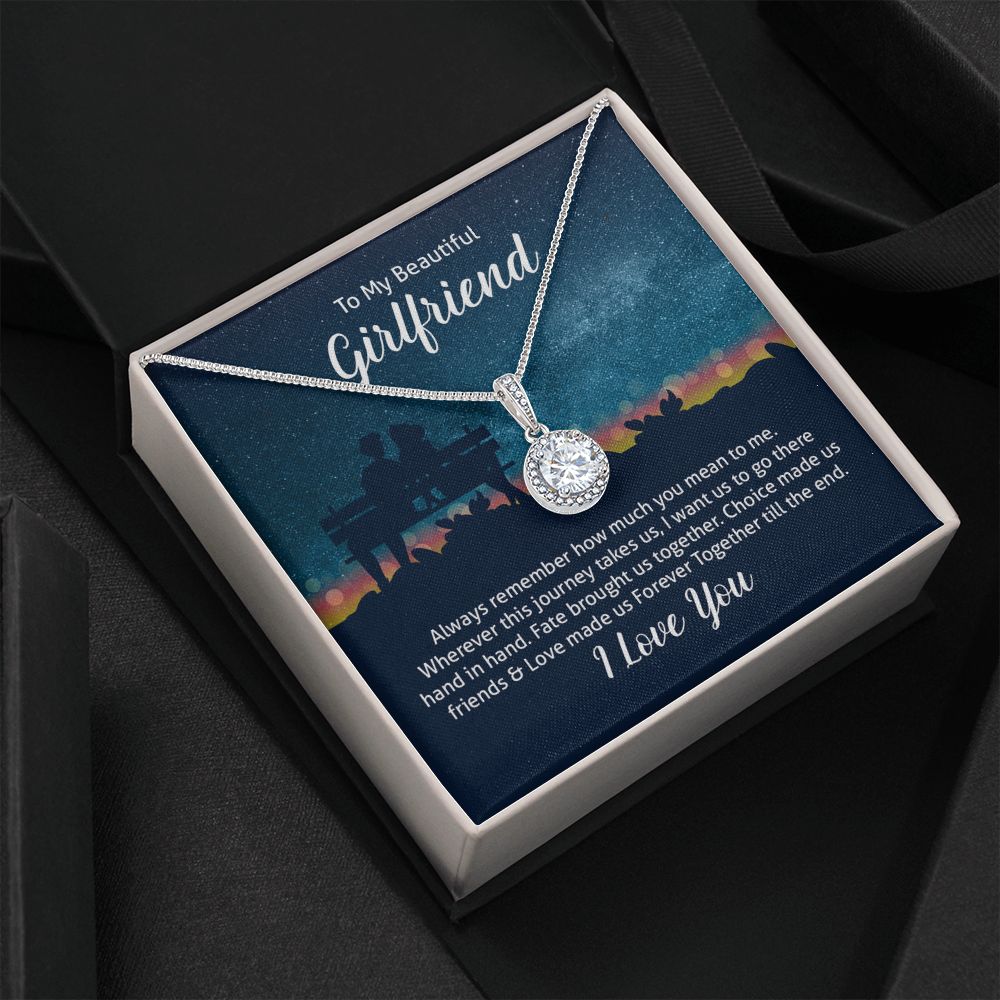 Surprise your loved one with a timeless and elegant gift. Our dazzling Eternal Hope Necklace features a cushion cut center cubic zirconia that will sparkle with every step. The center crystal is adorned with equally brilliant CZ crystals, ensuring a stunning look every wear. Wow her by gifting her an accessory that will pair with everything in her wardrobe!
