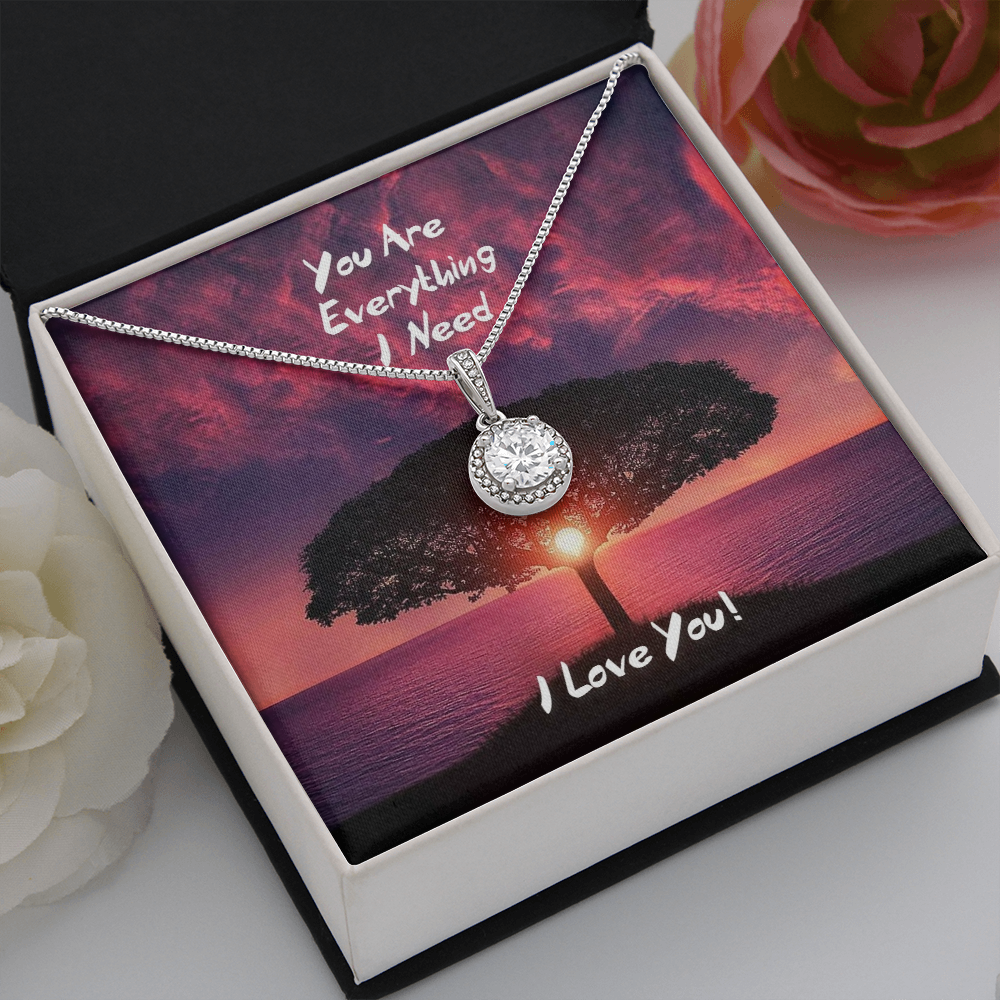 dazzling Eternal Hope Necklace features a cushion cut center cubic zirconia that will sparkle with every step. The center crystal is adorned with equally brilliant CZ crystals, ensuring a stunning look every wear. Wow her by gifting her an accessory that will pair with everything in her wardrobe!