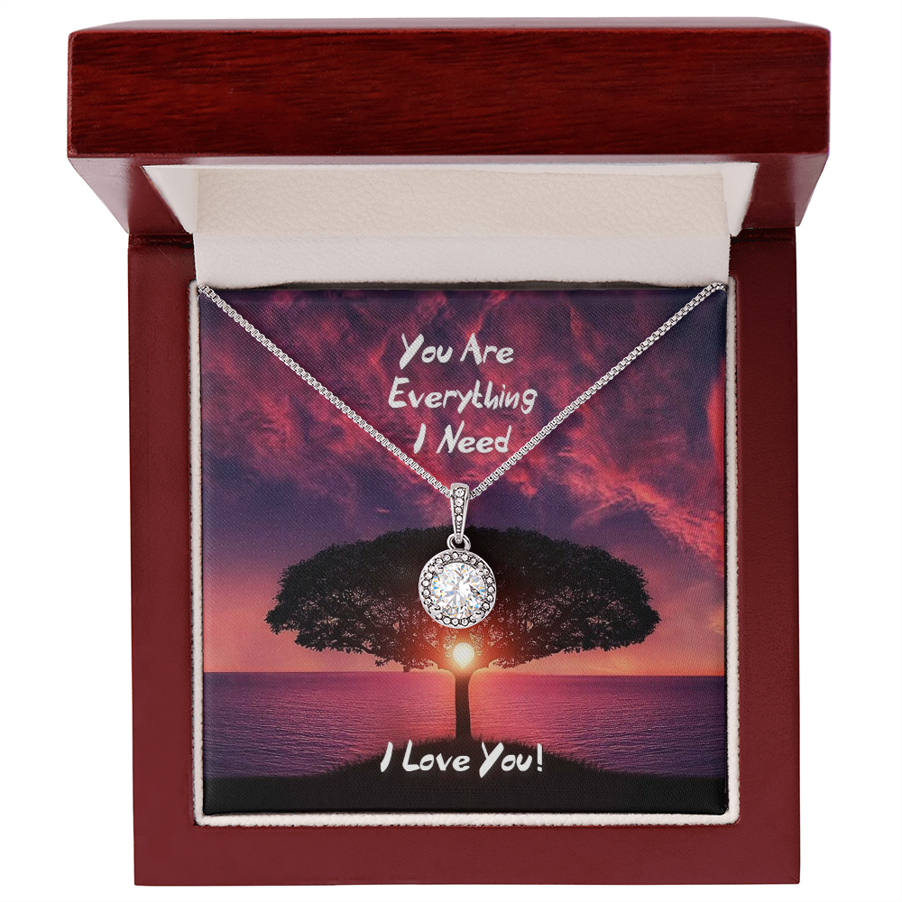 dazzling Eternal Hope Necklace features a cushion cut center cubic zirconia that will sparkle with every step. The center crystal is adorned with equally brilliant CZ crystals, ensuring a stunning look every wear. Wow her by gifting her an accessory that will pair with everything in her wardrobe!