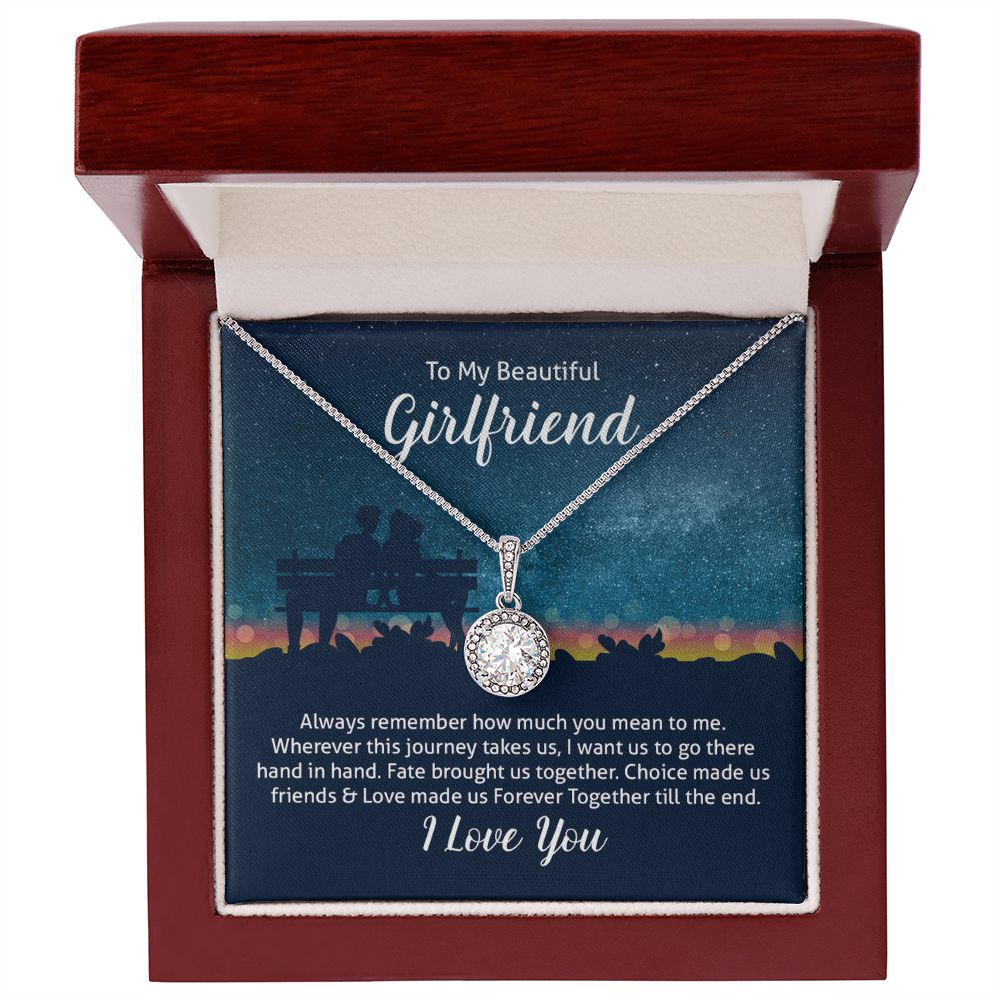 Surprise your loved one with a timeless and elegant gift. Our dazzling Eternal Hope Necklace features a cushion cut center cubic zirconia that will sparkle with every step. The center crystal is adorned with equally brilliant CZ crystals, ensuring a stunning look every wear. Wow her by gifting her an accessory that will pair with everything in her wardrobe!