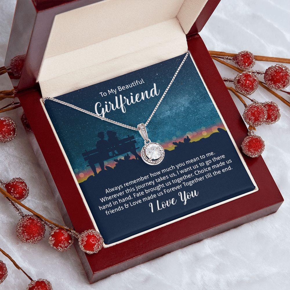 Surprise your loved one with a timeless and elegant gift. Our dazzling Eternal Hope Necklace features a cushion cut center cubic zirconia that will sparkle with every step. The center crystal is adorned with equally brilliant CZ crystals, ensuring a stunning look every wear. Wow her by gifting her an accessory that will pair with everything in her wardrobe!