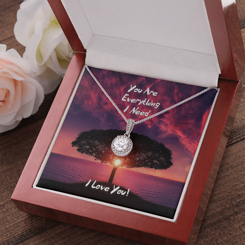 dazzling Eternal Hope Necklace features a cushion cut center cubic zirconia that will sparkle with every step. The center crystal is adorned with equally brilliant CZ crystals, ensuring a stunning look every wear. Wow her by gifting her an accessory that will pair with everything in her wardrobe!