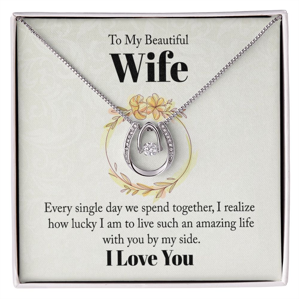 Some call it ‘fate’... some call it ‘destiny’...others ‘pure luck.’ This pendant necklace signifies how lucky you are to have that someone special in your life. Whether you want to show your appreciation for life’s everyday journey or a special occasion, such as Valentine's Day - this necklace is sure to make her feel recognized!