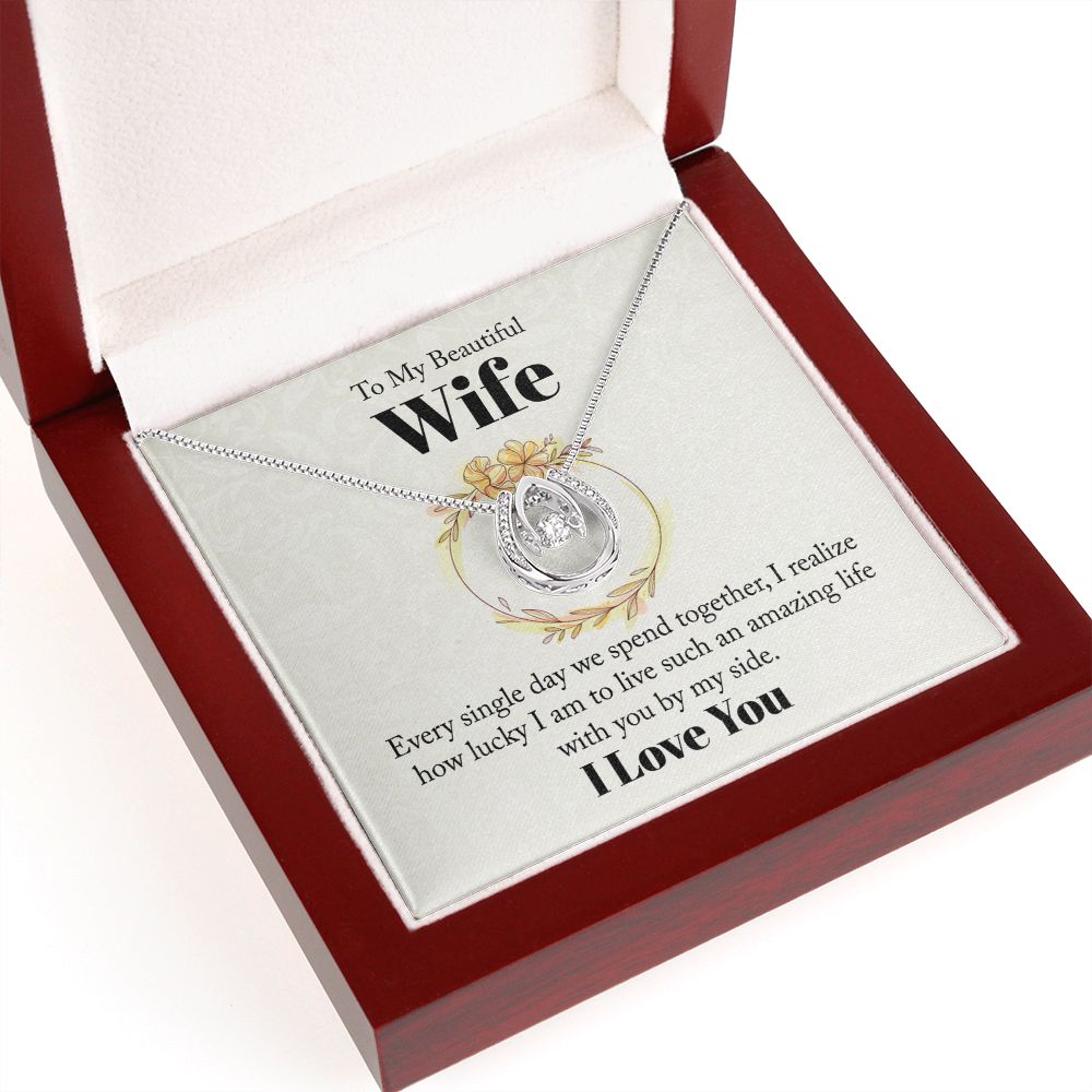 Some call it ‘fate’... some call it ‘destiny’...others ‘pure luck.’ This pendant necklace signifies how lucky you are to have that someone special in your life. Whether you want to show your appreciation for life’s everyday journey or a special occasion, such as Valentine's Day - this necklace is sure to make her feel recognized!