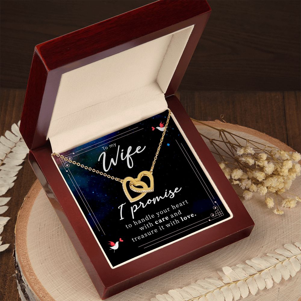 Give her the gift that symbolizes your never-ending love. Featuring two lovely hearts embellished with cubic zirconia crystals, this Interlocking Hearts necklace is the perfect accessory for everyday wear. Whether it's a memorable anniversary or a special birthday, make sure to dazzle your special someone by gifting them this stunning necklace.