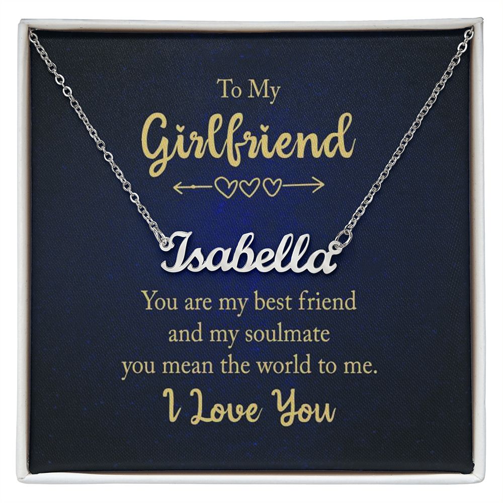 Give your special someone a custom necklace made just for them! Our Personalized Name Necklace is the perfect gift for your loved ones and will become a versatile accessory for any occasion. From a heart-warming holiday present, anniversary or birthday gift, or just because, this unique necklace adds a trendy touch to any outfit.