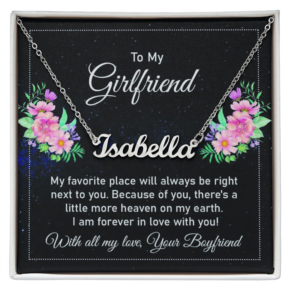 Give your special someone a custom necklace made just for them! Our Personalized Name Necklace is the perfect gift for your loved ones and will become a versatile accessory for any occasion. From a heart-warming holiday present, anniversary or birthday gift, or just because, this unique necklace adds a trendy touch to any outfit.