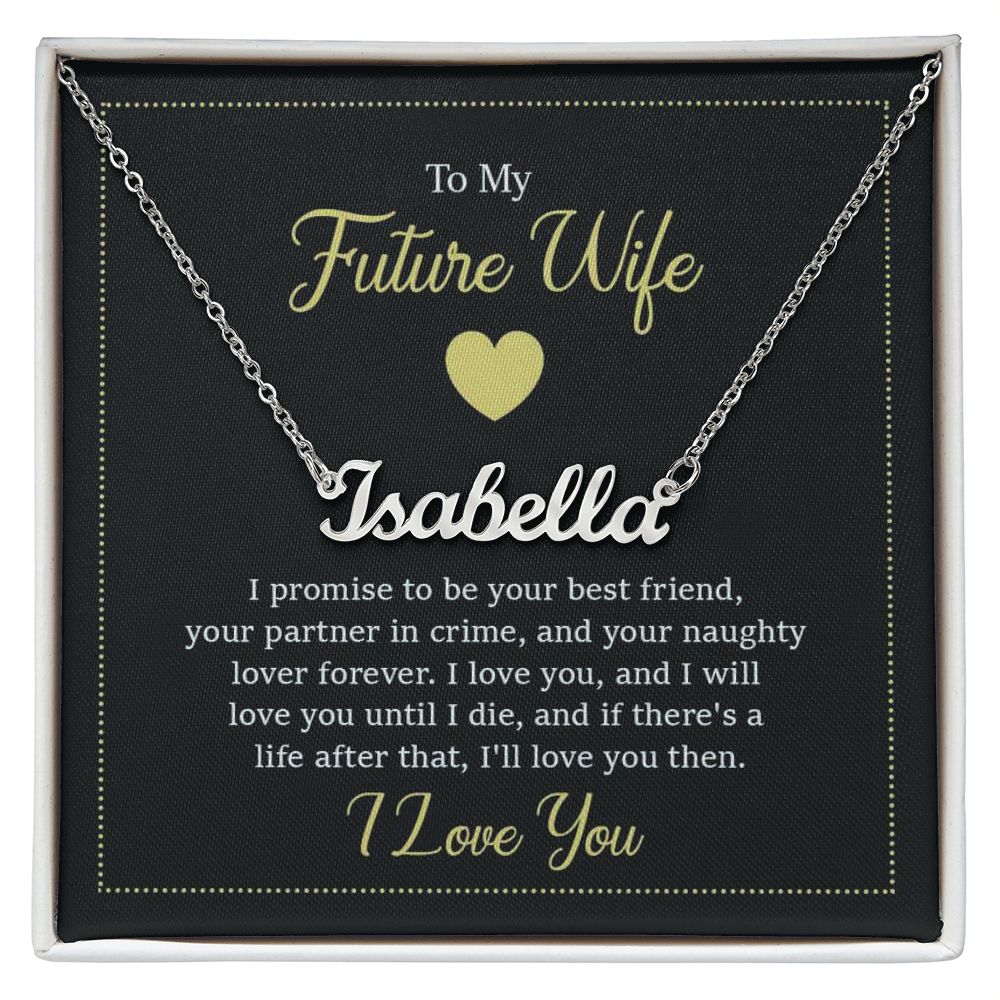 Give your special someone a custom necklace made just for them! Our Personalized Name Necklace is the perfect gift for your loved ones and will become a versatile accessory for any occasion. From a heart-warming holiday present, anniversary or birthday gift, or just because, this unique necklace adds a trendy touch to any outfit.