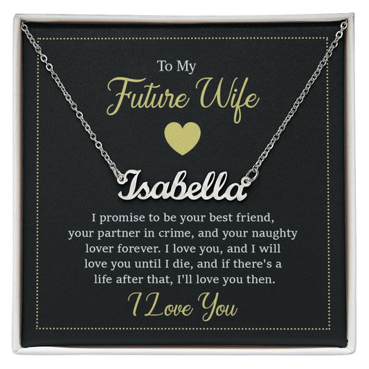 Give your special someone a custom necklace made just for them! Our Personalized Name Necklace is the perfect gift for your loved ones and will become a versatile accessory for any occasion. From a heart-warming holiday present, anniversary or birthday gift, or just because, this unique necklace adds a trendy touch to any outfit.