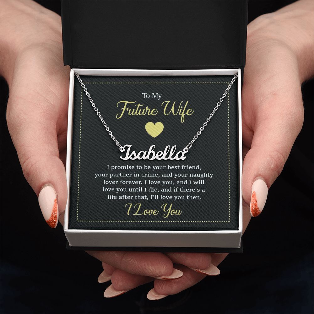 Give your special someone a custom necklace made just for them! Our Personalized Name Necklace is the perfect gift for your loved ones and will become a versatile accessory for any occasion. From a heart-warming holiday present, anniversary or birthday gift, or just because, this unique necklace adds a trendy touch to any outfit.