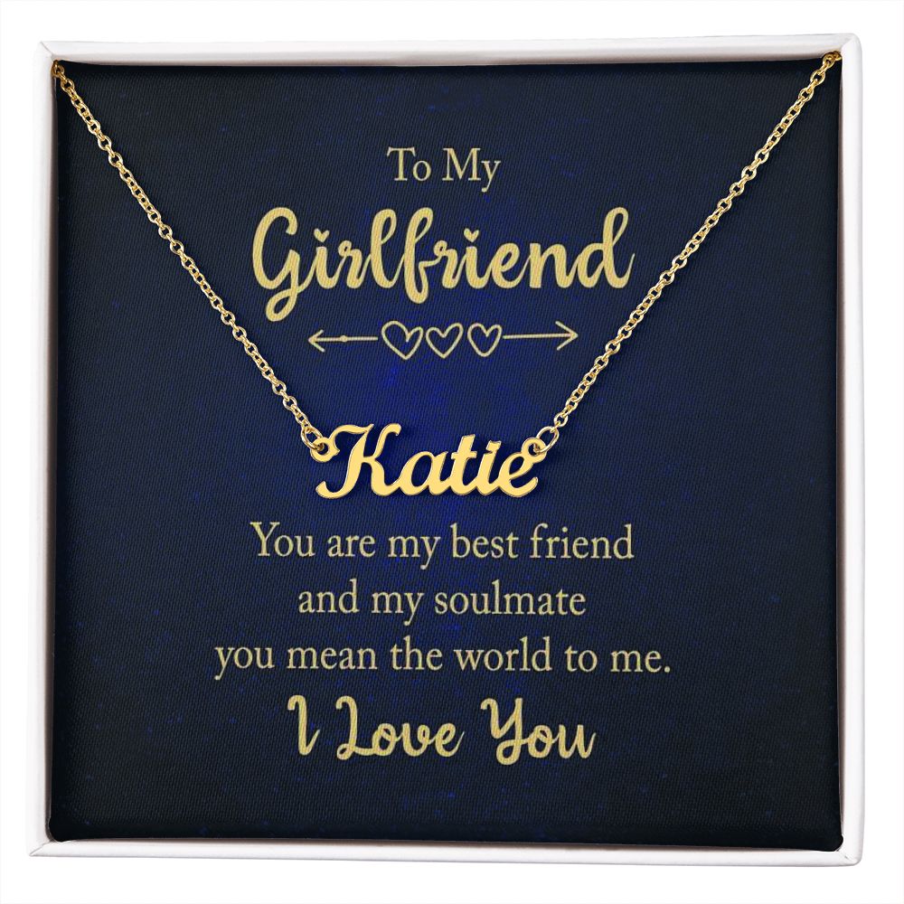 Give your special someone a custom necklace made just for them! Our Personalized Name Necklace is the perfect gift for your loved ones and will become a versatile accessory for any occasion. From a heart-warming holiday present, anniversary or birthday gift, or just because, this unique necklace adds a trendy touch to any outfit.