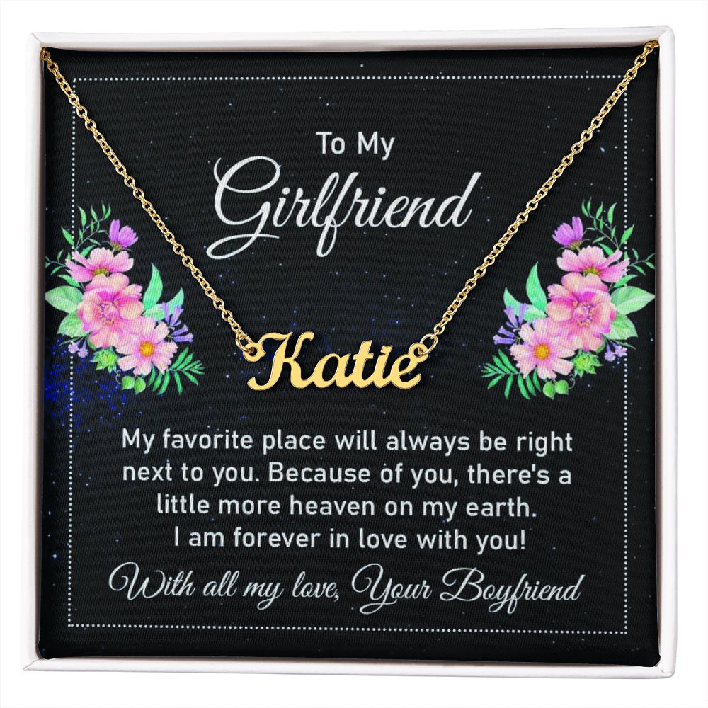 Give your special someone a custom necklace made just for them! Our Personalized Name Necklace is the perfect gift for your loved ones and will become a versatile accessory for any occasion. From a heart-warming holiday present, anniversary or birthday gift, or just because, this unique necklace adds a trendy touch to any outfit.