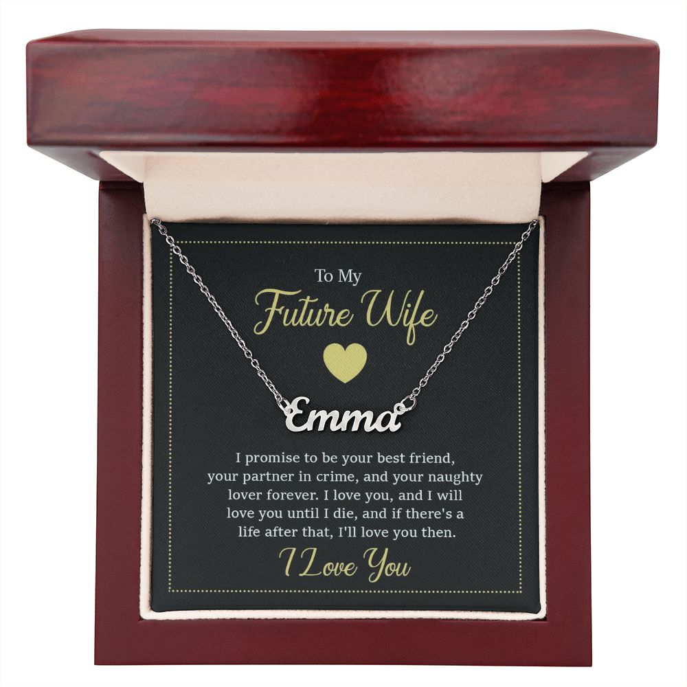 Give your special someone a custom necklace made just for them! Our Personalized Name Necklace is the perfect gift for your loved ones and will become a versatile accessory for any occasion. From a heart-warming holiday present, anniversary or birthday gift, or just because, this unique necklace adds a trendy touch to any outfit.