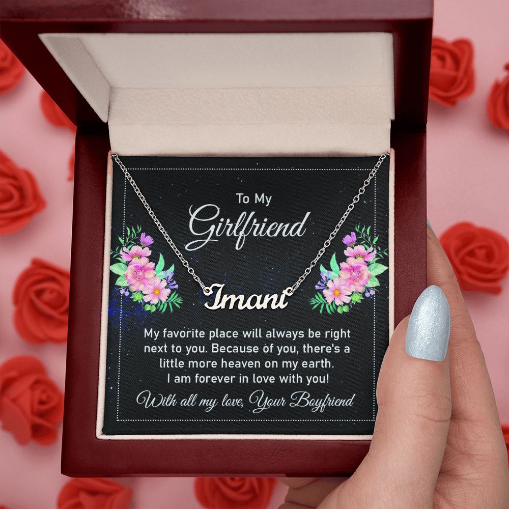 Give your special someone a custom necklace made just for them! Our Personalized Name Necklace is the perfect gift for your loved ones and will become a versatile accessory for any occasion. From a heart-warming holiday present, anniversary or birthday gift, or just because, this unique necklace adds a trendy touch to any outfit.