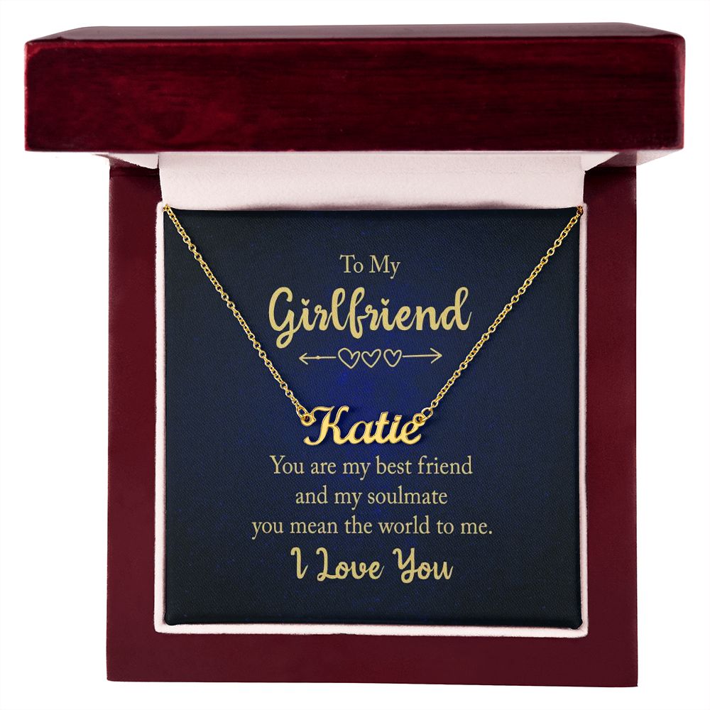 Give your special someone a custom necklace made just for them! Our Personalized Name Necklace is the perfect gift for your loved ones and will become a versatile accessory for any occasion. From a heart-warming holiday present, anniversary or birthday gift, or just because, this unique necklace adds a trendy touch to any outfit.