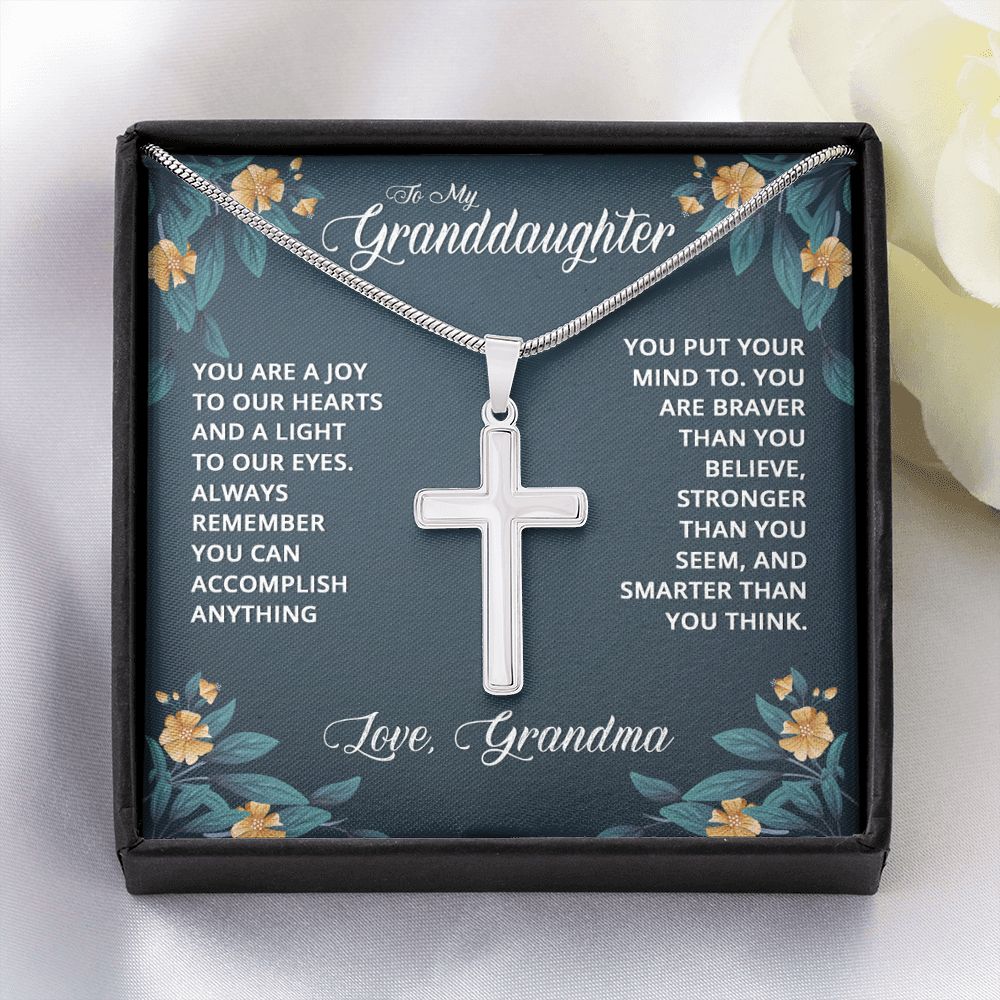 Wear your faith proudly with this stunning artisan-crafted Stainless Steel Cross Necklace. Perfect for special occasions or everyday wear, our Cross Necklace is a wonderful gift idea for you or your loved one. Imagine the look on their face when they open up this thoughtful gift!