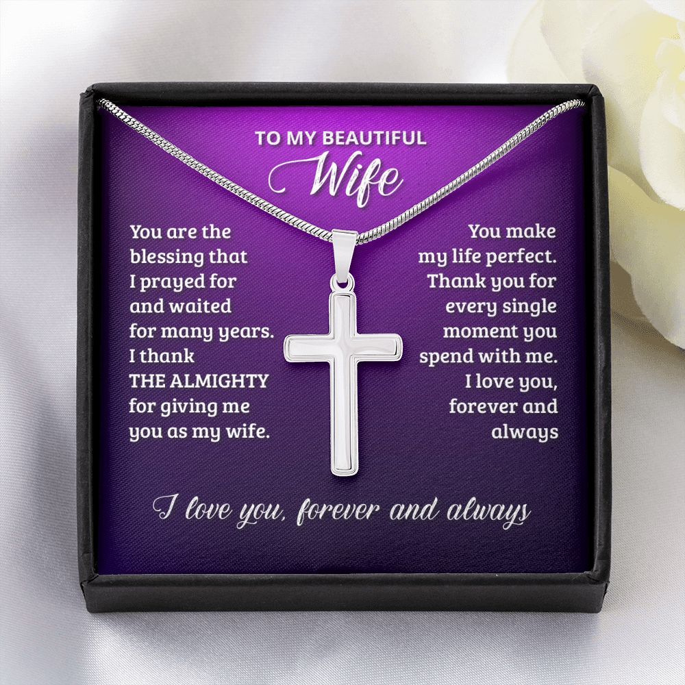 Wear your faith proudly with this stunning artisan-crafted Stainless Steel Cross Necklace. Perfect for special occasions or everyday wear, our Cross Necklace is a wonderful gift idea for you or your loved one. Imagine the look on their face when they open up this thoughtful gift!