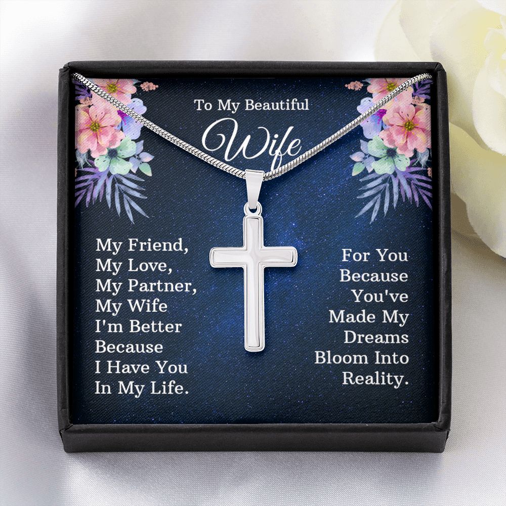 Wear your faith proudly with this stunning artisan-crafted Stainless Steel Cross Necklace. Perfect for special occasions or everyday wear, our Cross Necklace is a wonderful gift idea for you or your loved one. Imagine the look on their face when they open up this thoughtful gift!