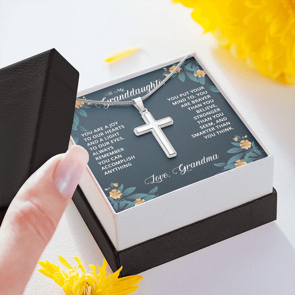 Wear your faith proudly with this stunning artisan-crafted Stainless Steel Cross Necklace. Perfect for special occasions or everyday wear, our Cross Necklace is a wonderful gift idea for you or your loved one. Imagine the look on their face when they open up this thoughtful gift!