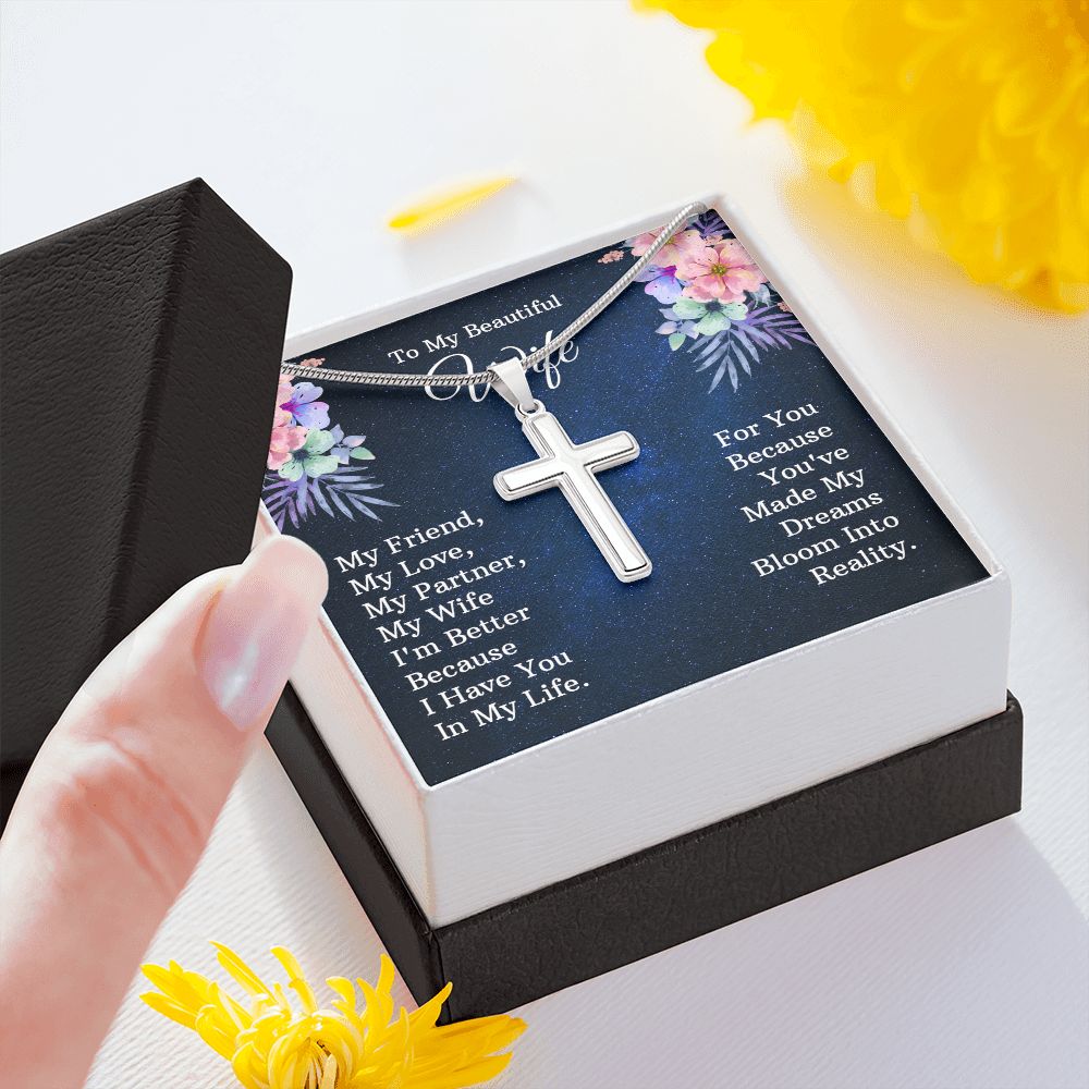 Wear your faith proudly with this stunning artisan-crafted Stainless Steel Cross Necklace. Perfect for special occasions or everyday wear, our Cross Necklace is a wonderful gift idea for you or your loved one. Imagine the look on their face when they open up this thoughtful gift!