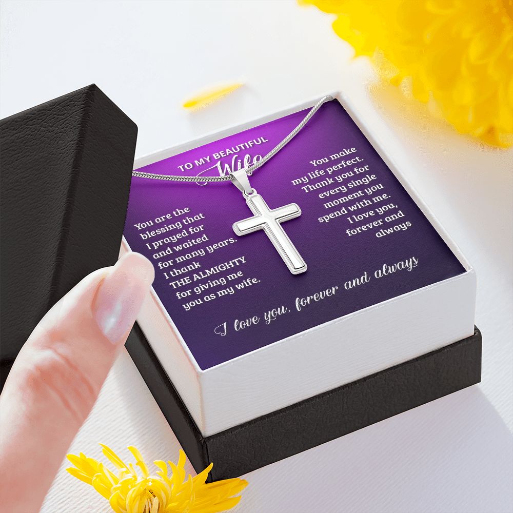 Wear your faith proudly with this stunning artisan-crafted Stainless Steel Cross Necklace. Perfect for special occasions or everyday wear, our Cross Necklace is a wonderful gift idea for you or your loved one. Imagine the look on their face when they open up this thoughtful gift!