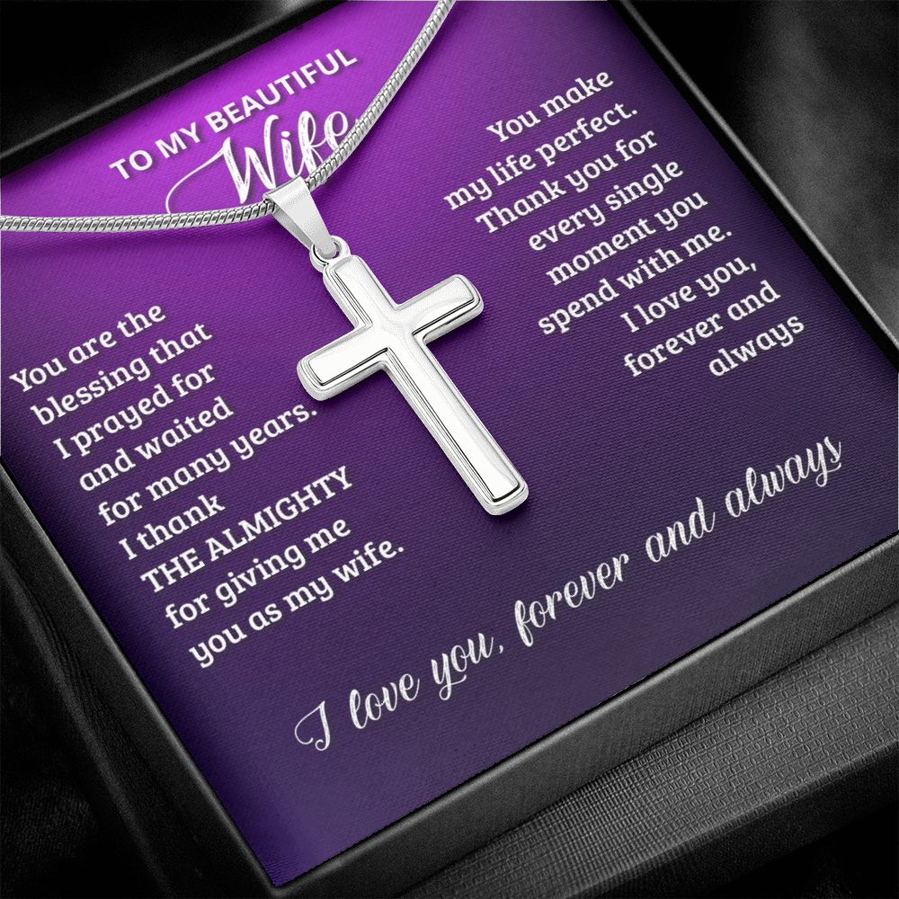 Wear your faith proudly with this stunning artisan-crafted Stainless Steel Cross Necklace. Perfect for special occasions or everyday wear, our Cross Necklace is a wonderful gift idea for you or your loved one. Imagine the look on their face when they open up this thoughtful gift!