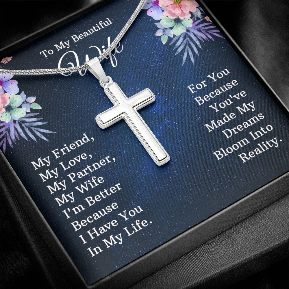 Wear your faith proudly with this stunning artisan-crafted Stainless Steel Cross Necklace. Perfect for special occasions or everyday wear, our Cross Necklace is a wonderful gift idea for you or your loved one. Imagine the look on their face when they open up this thoughtful gift!