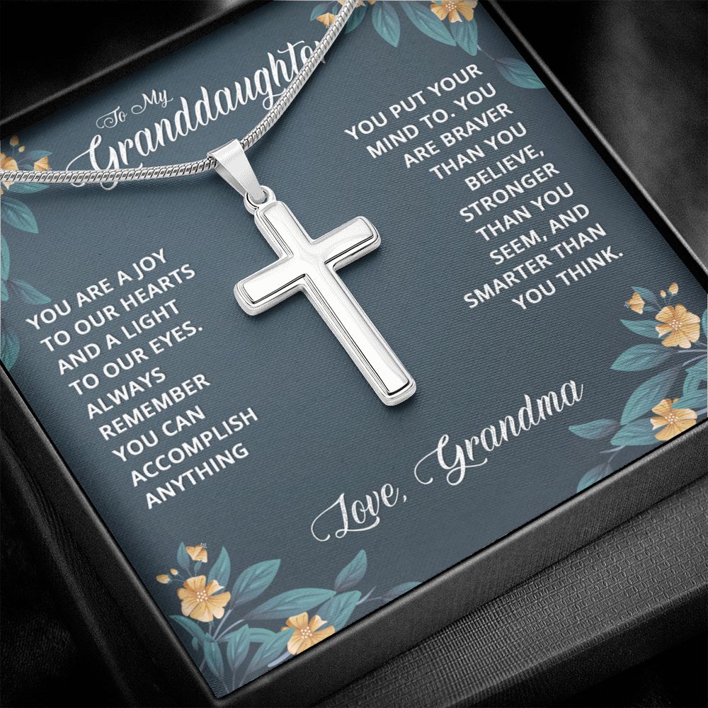 Wear your faith proudly with this stunning artisan-crafted Stainless Steel Cross Necklace. Perfect for special occasions or everyday wear, our Cross Necklace is a wonderful gift idea for you or your loved one. Imagine the look on their face when they open up this thoughtful gift!