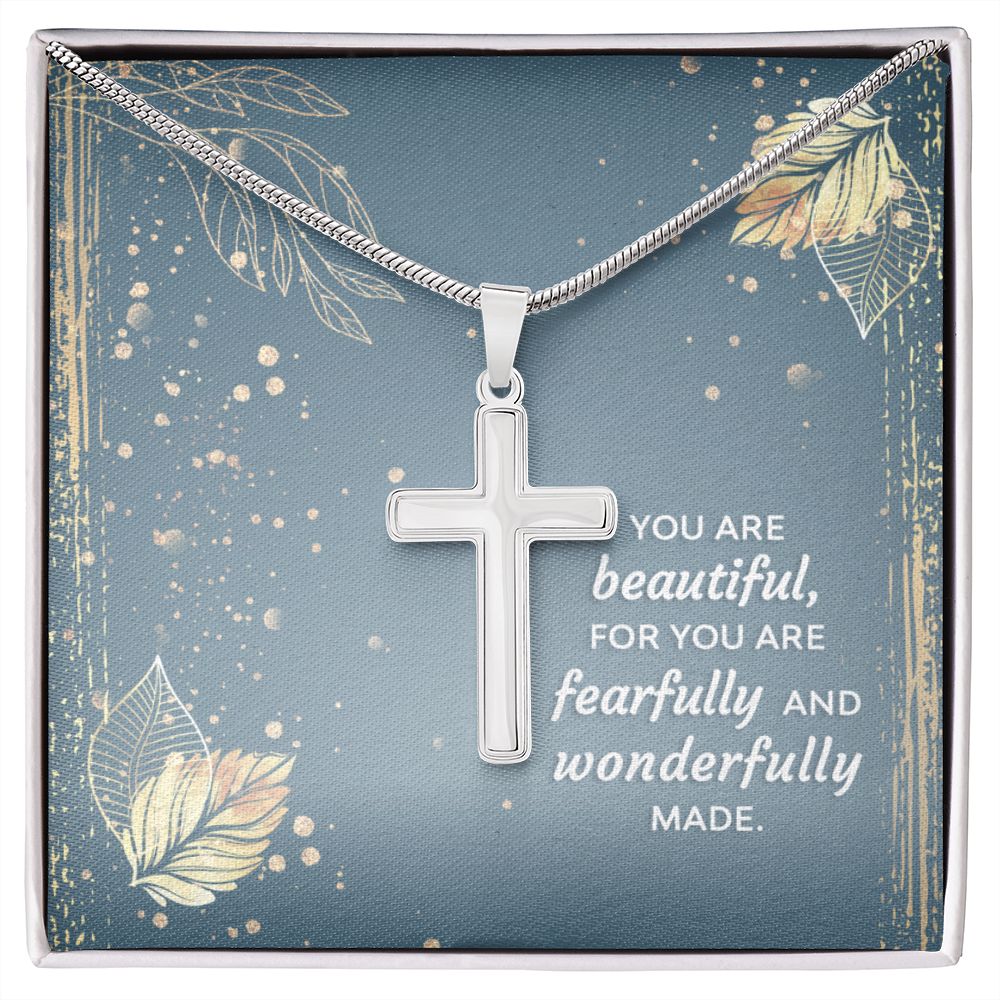 Wear your faith proudly with this stunning artisan-crafted Stainless Steel Cross Necklace. Perfect for special occasions or everyday wear, our Cross Necklace is a wonderful gift idea for you or your loved one. Imagine the look on their face when they open up this thoughtful gift!