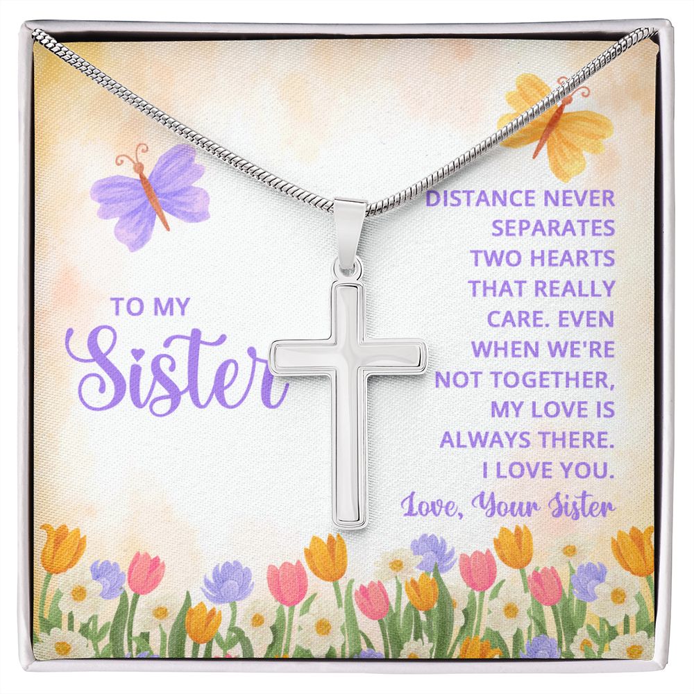Cross Necklace for Sister