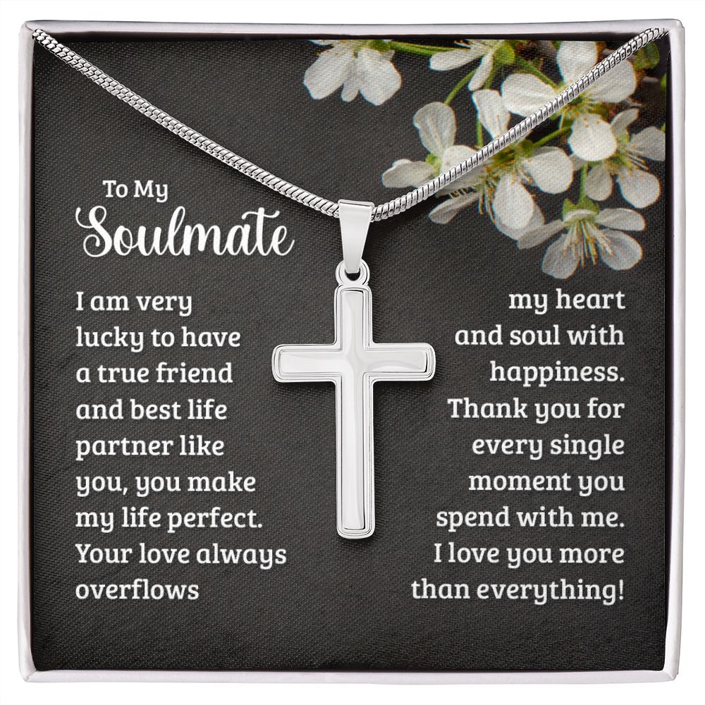 Sizing is appropriate for all ages, and tasteful for both men and women. The artisan crafted detail makes this pendant stand out from other cross necklaces. Includes a luxury adjustable snake chain (18" - 22") and attaches with an easy to use lobster clasp.