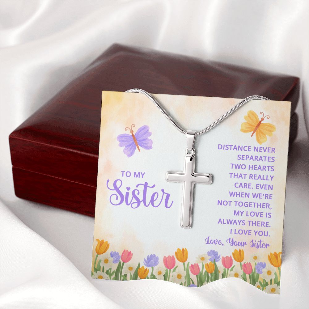 Cross Necklace for Sister