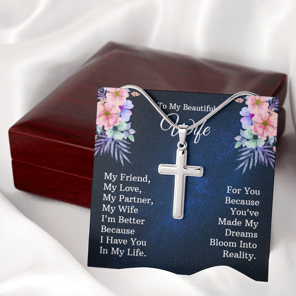 Wear your faith proudly with this stunning artisan-crafted Stainless Steel Cross Necklace. Perfect for special occasions or everyday wear, our Cross Necklace is a wonderful gift idea for you or your loved one. Imagine the look on their face when they open up this thoughtful gift!