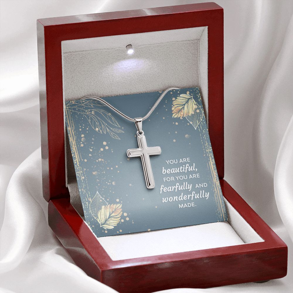 Wear your faith proudly with this stunning artisan-crafted Stainless Steel Cross Necklace. Perfect for special occasions or everyday wear, our Cross Necklace is a wonderful gift idea for you or your loved one. Imagine the look on their face when they open up this thoughtful gift!