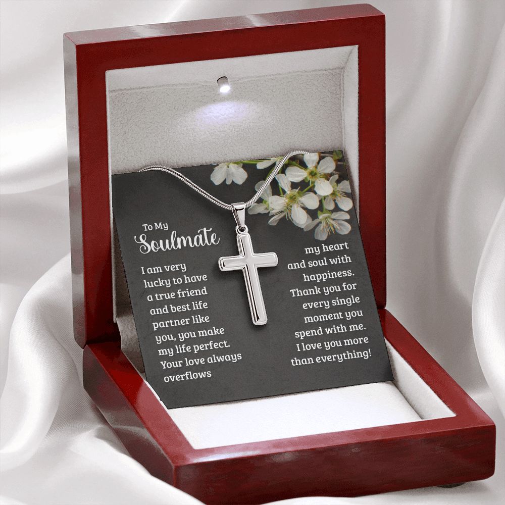 Sizing is appropriate for all ages, and tasteful for both men and women. The artisan crafted detail makes this pendant stand out from other cross necklaces. Includes a luxury adjustable snake chain (18" - 22") and attaches with an easy to use lobster clasp.