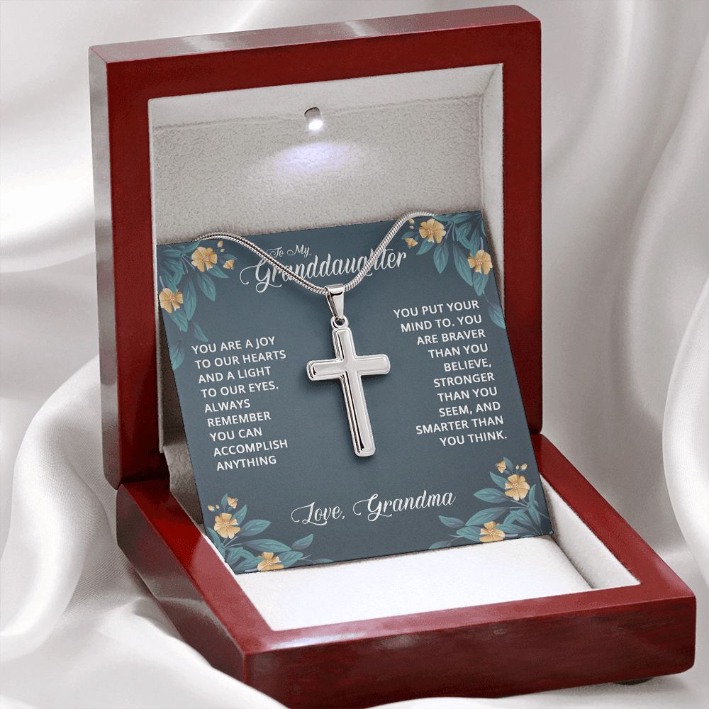Wear your faith proudly with this stunning artisan-crafted Stainless Steel Cross Necklace. Perfect for special occasions or everyday wear, our Cross Necklace is a wonderful gift idea for you or your loved one. Imagine the look on their face when they open up this thoughtful gift!