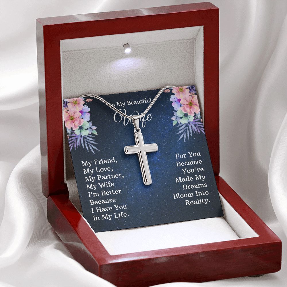 Wear your faith proudly with this stunning artisan-crafted Stainless Steel Cross Necklace. Perfect for special occasions or everyday wear, our Cross Necklace is a wonderful gift idea for you or your loved one. Imagine the look on their face when they open up this thoughtful gift!
