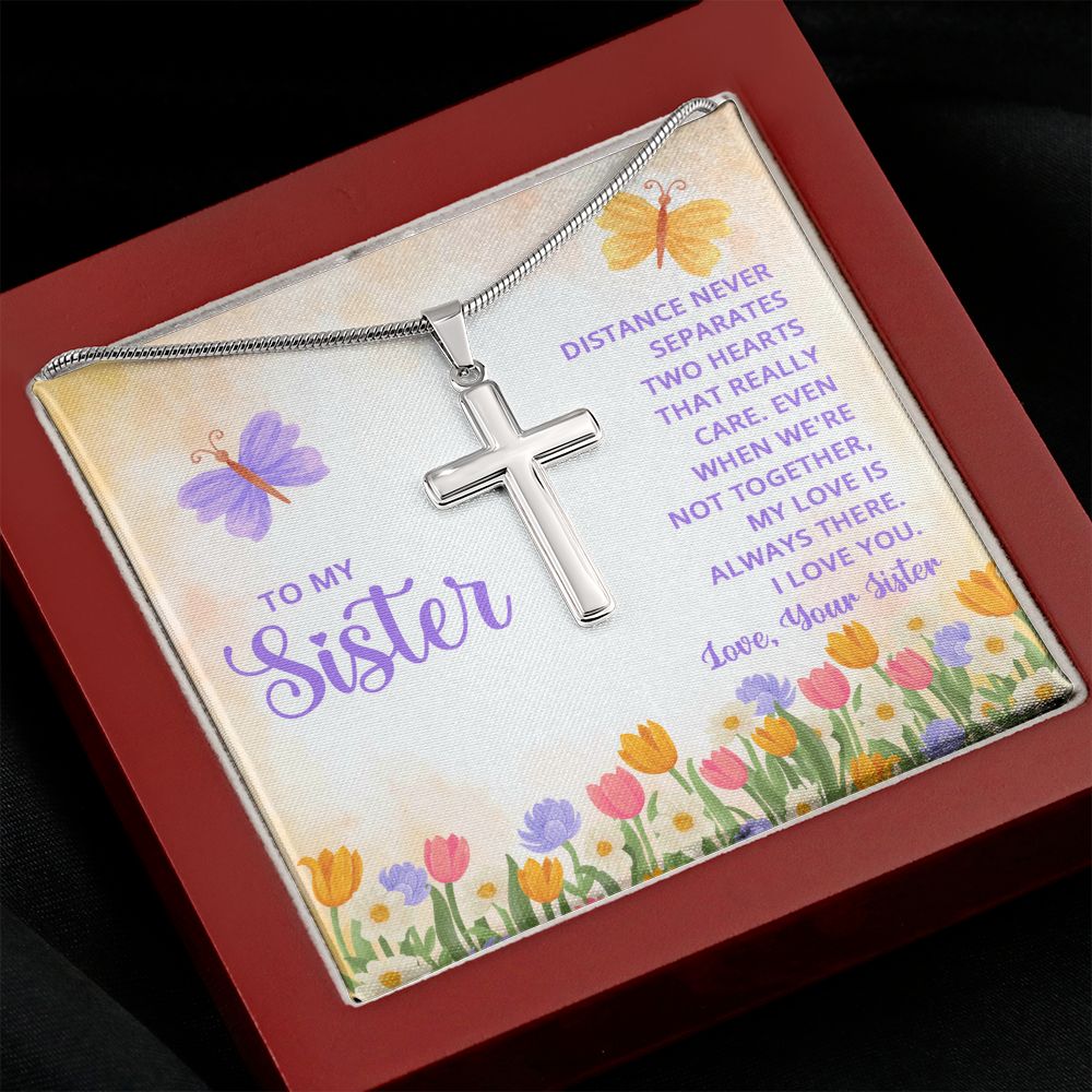 Cross Necklace for Sister