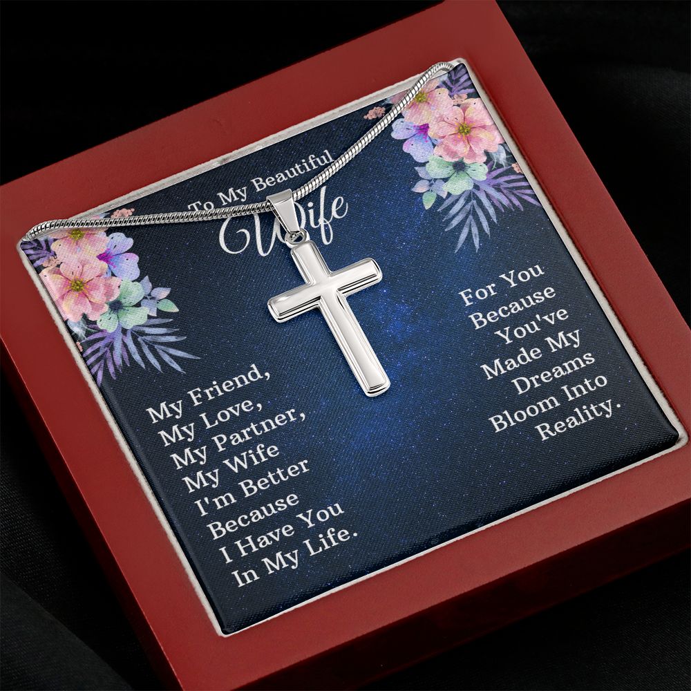Wear your faith proudly with this stunning artisan-crafted Stainless Steel Cross Necklace. Perfect for special occasions or everyday wear, our Cross Necklace is a wonderful gift idea for you or your loved one. Imagine the look on their face when they open up this thoughtful gift!