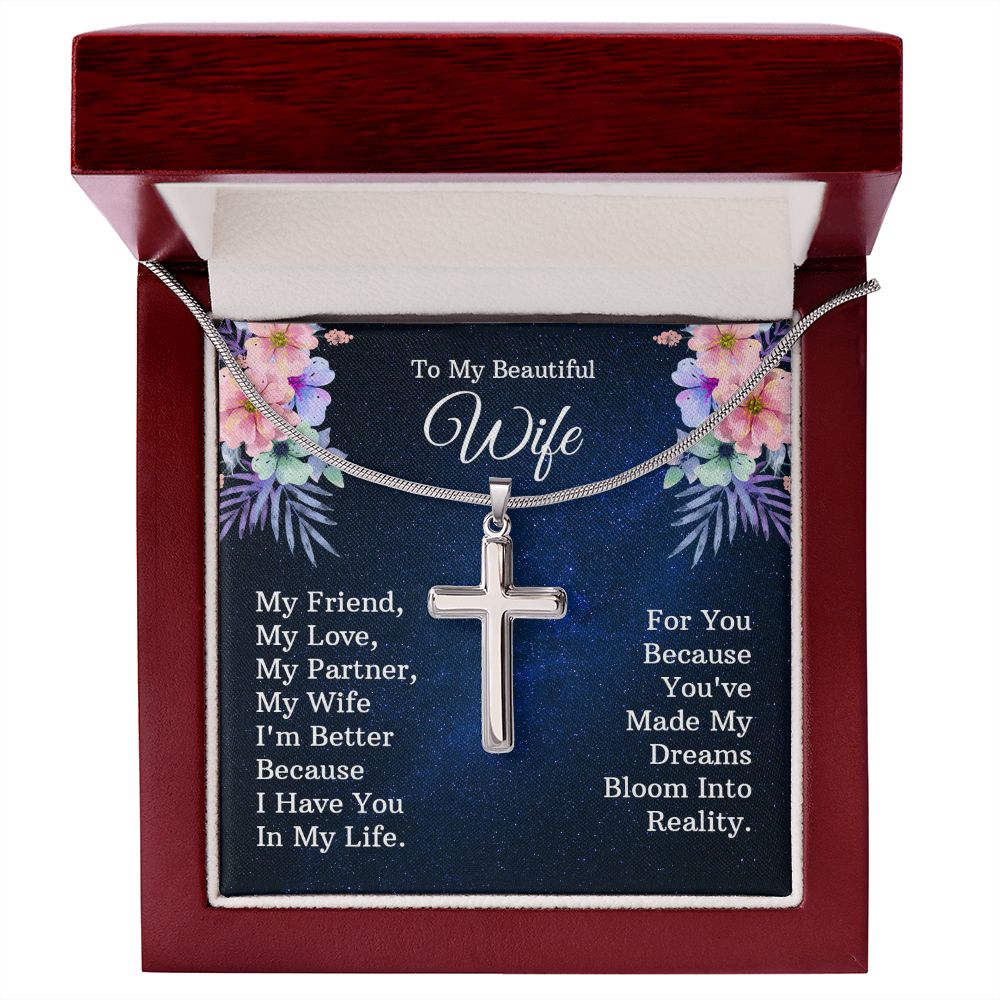 Wear your faith proudly with this stunning artisan-crafted Stainless Steel Cross Necklace. Perfect for special occasions or everyday wear, our Cross Necklace is a wonderful gift idea for you or your loved one. Imagine the look on their face when they open up this thoughtful gift!