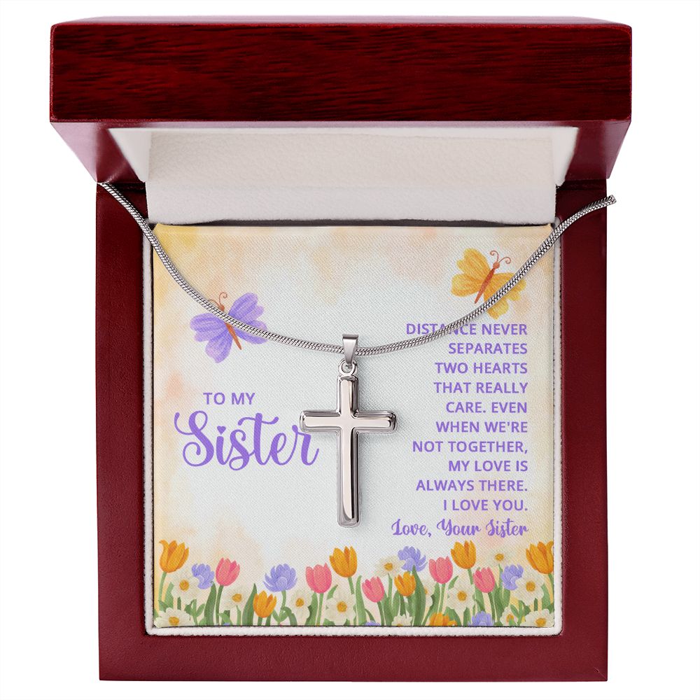 Cross Necklace for Sister