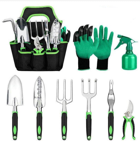 9-piece Aluminum Gardening Tool Set & Carry Case