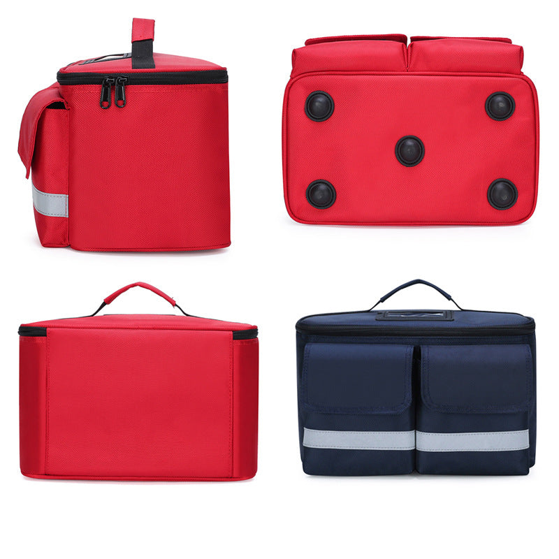 Don't get caught without an emergency car first aid kit! Our bag has your back (and your minor medical mishaps) with this handy bag you can fill it with needed first aid essentials to make sure you won't be left stranded on the side of the road. Breathe easy, knowing you're covered in case of a medical emergency when you hit the highway.