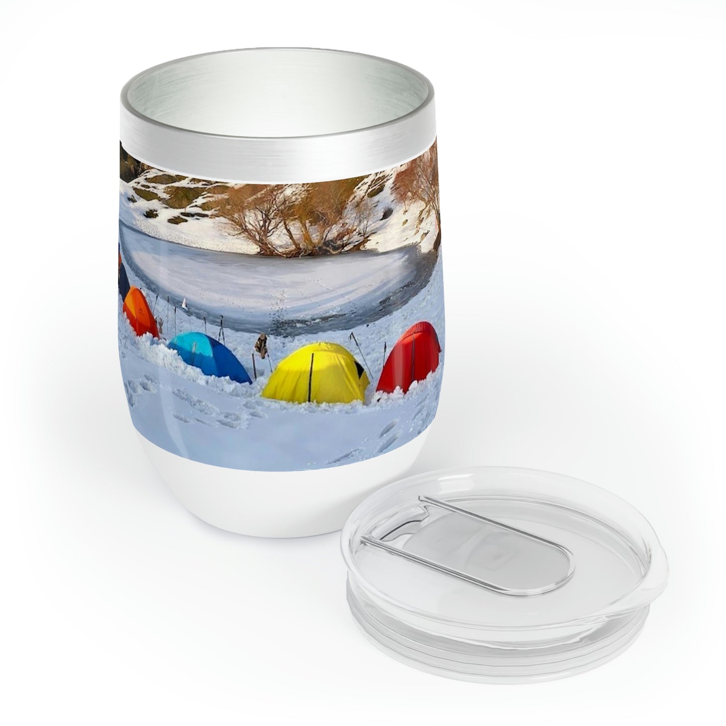 They say wine is the secret to a long, happy life. This custom wine tumbler helps you enjoy your favorite wines at the perfect temperature and can now accommodate your personal designs. Its double-insulated walls help retain your drinks soothingly hot or refreshingly cold, while the stainless steel, stemless design makes for incredible durability and ease of use.
