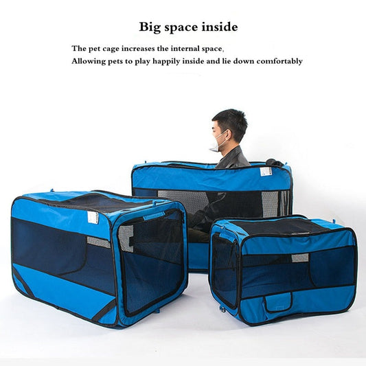 The Car Dog Safety Kennel is designed for your canine's comfort and safety. Constructed with a breathable mesh fabric, the kennel offers a safe and secure fit for most standard cars and SUVs.