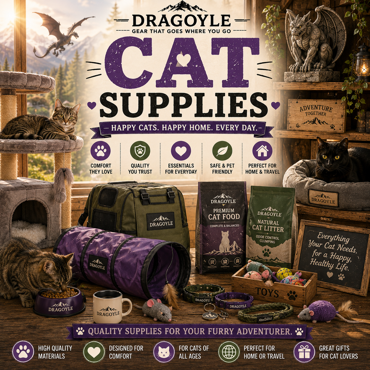 Cat Supplies found at dragoyle.com