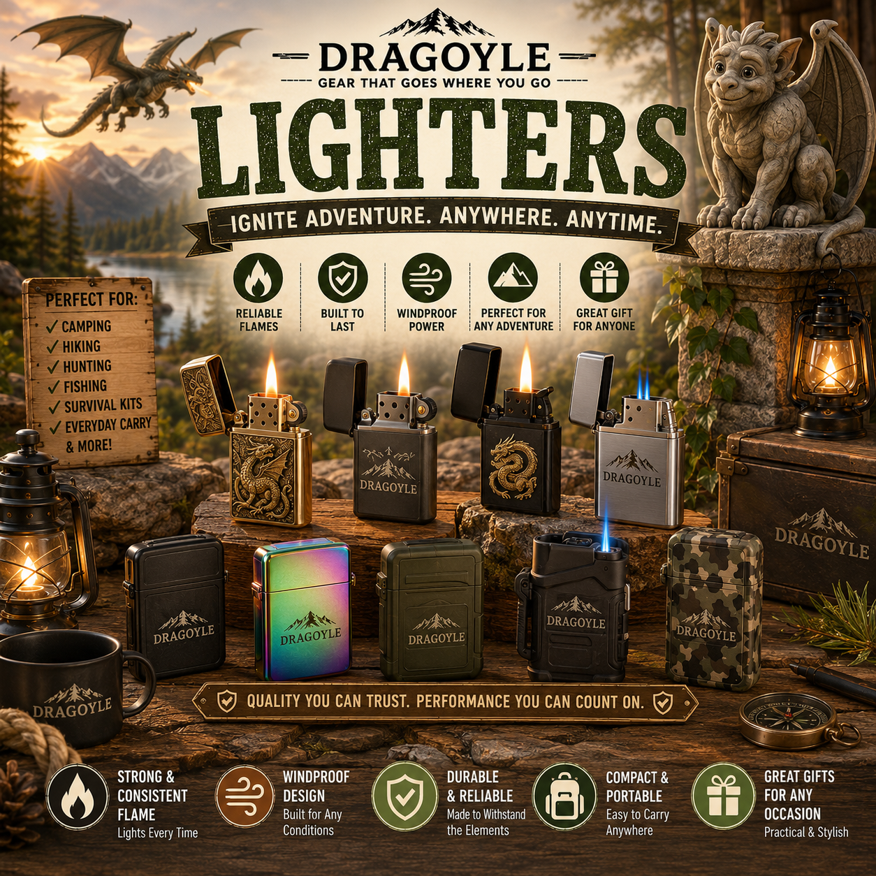 Flint To Flame Supplies Lighters at dragoyle.com