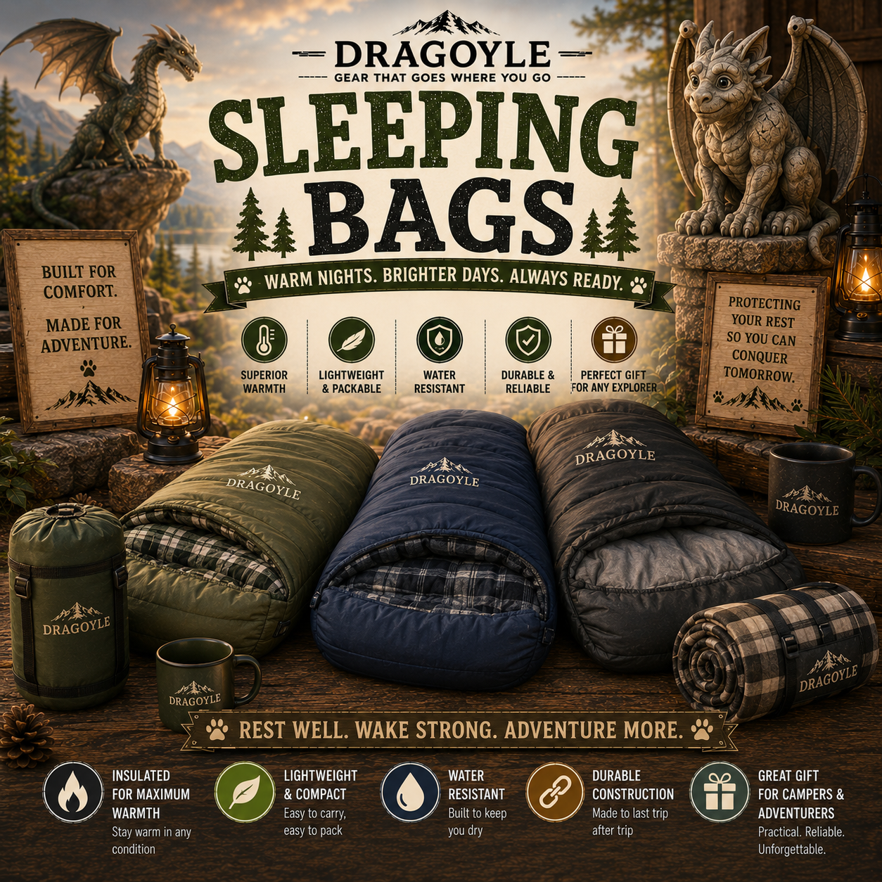 all season Sleeping Bags found at dragoyle.com