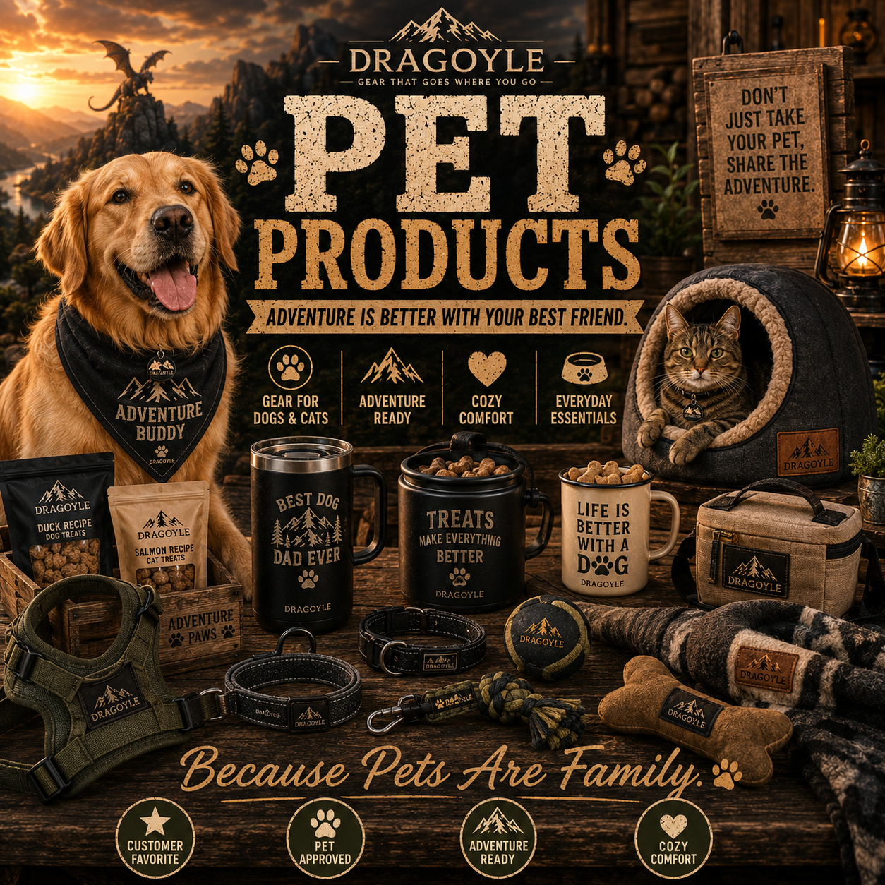We find top quality pet products to make sure your pets have safe, tough products to enhance their quality of life. Looking for Cats?&nbsp; How about Dogs?