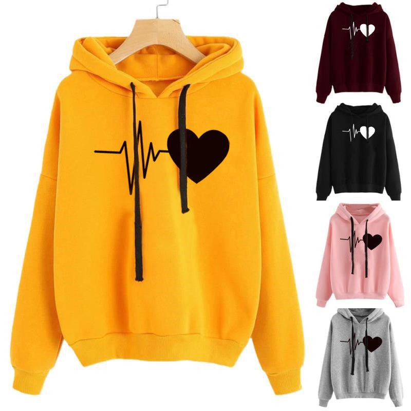 Experience the heartbeat of fashion with our Heart Beat Print Streetwear Hoodies. Keep your style on trend with this eye-catching design. Perfect for any casual or athletic occasion, this hoodie will keep you warm and stylish while showcasing your love for streetwear. Get ready to turn heads wherever you go with this must-have piece!